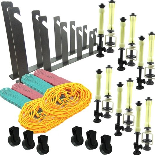 Akablishop Support murale avec enrouleur pour 6 fonds avec Contrepoids