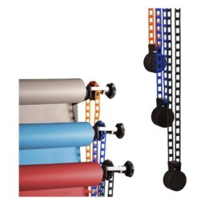 Akablishop Support Montage Mural avec Enrouleur pour 3 Fond avec Contrepoids